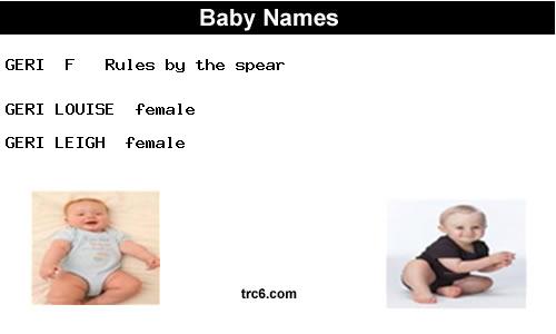 geri baby names